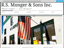 Tablet Screenshot of mongerlumber.com